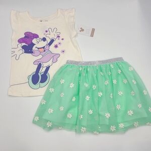 NEW Disney Minnie Mouse top and skirt size 3T